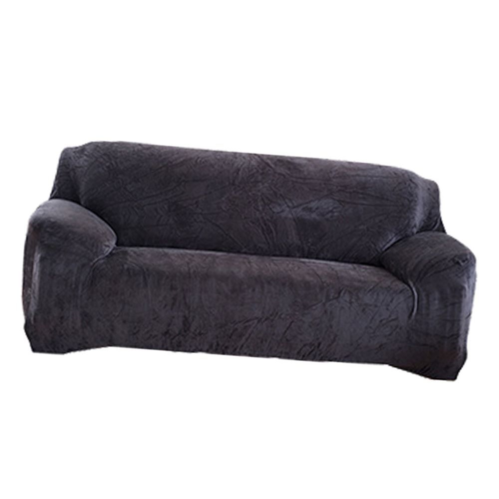 marque generique - Couverture de divan de sofa de tissu de tissu de polyester de coton extensible pour la maison gris - Tiroir coulissant