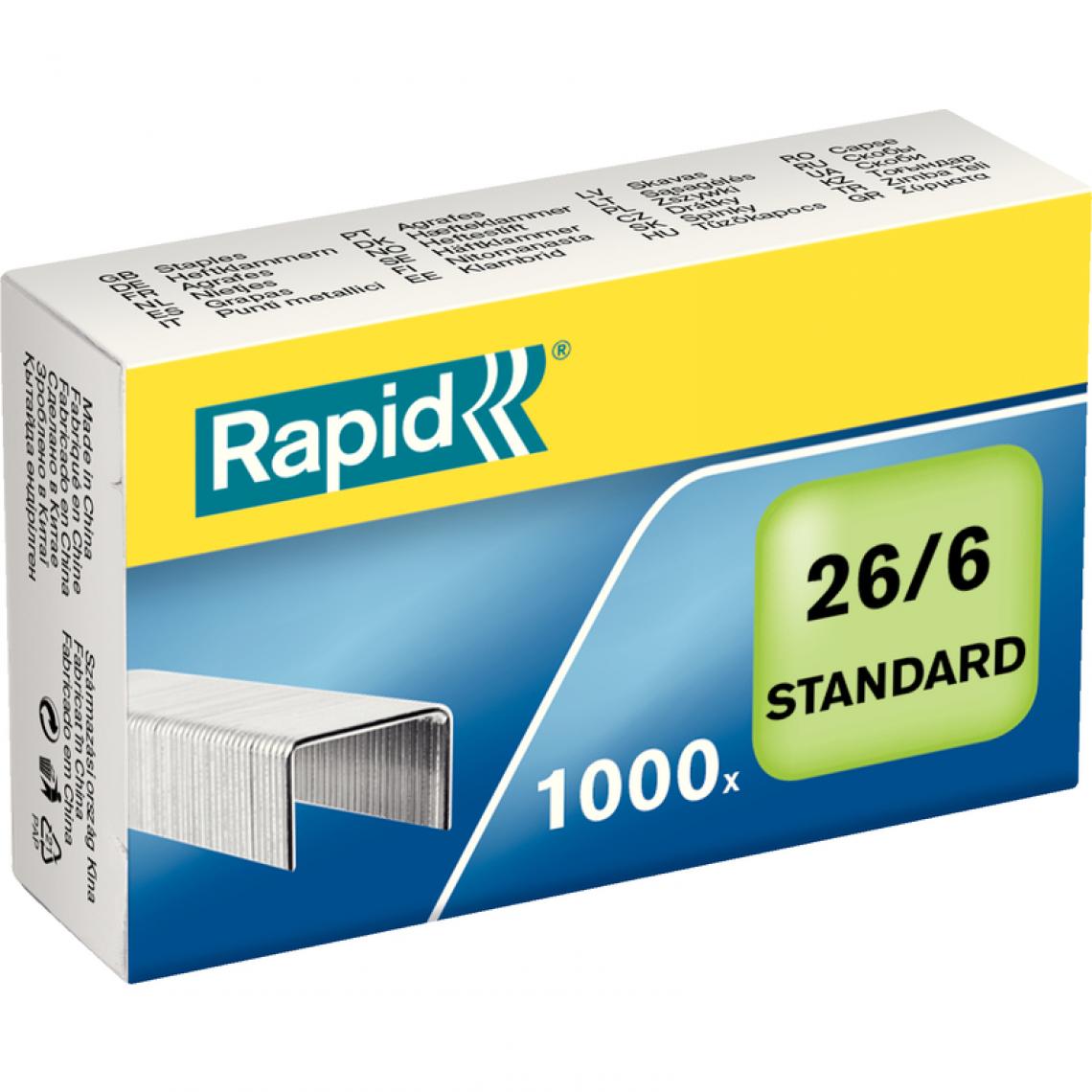 Rapid - Rapid Agrafes Standard 26/6, galvanisé () - Boulonnerie