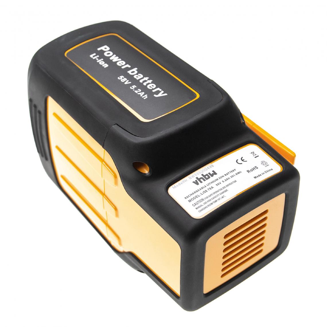 Vhbw - vhbw Batterie compatible avec Jonsered B750i, BP750i, CC16i, CS16i, HT24i, L1621i outil électrique (5200mAh Li-ion 58 V) - Clouterie