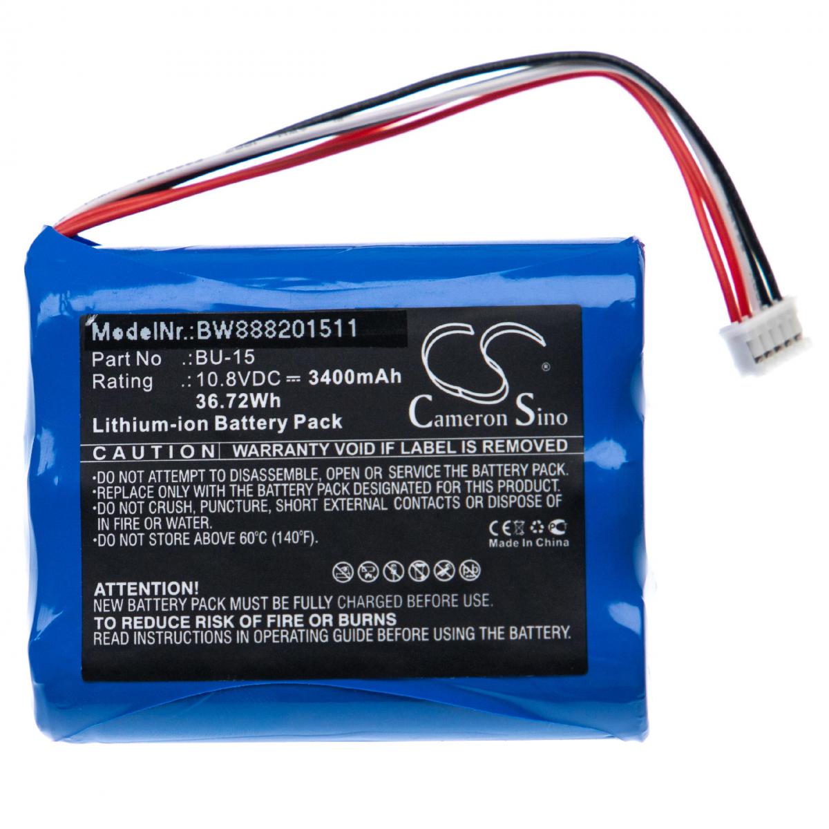 Vhbw - vhbw batterie remplace Sumitomo BU-15 pour soudeuse (3400mAh, 10,8V, Li-Ion) - Clouterie