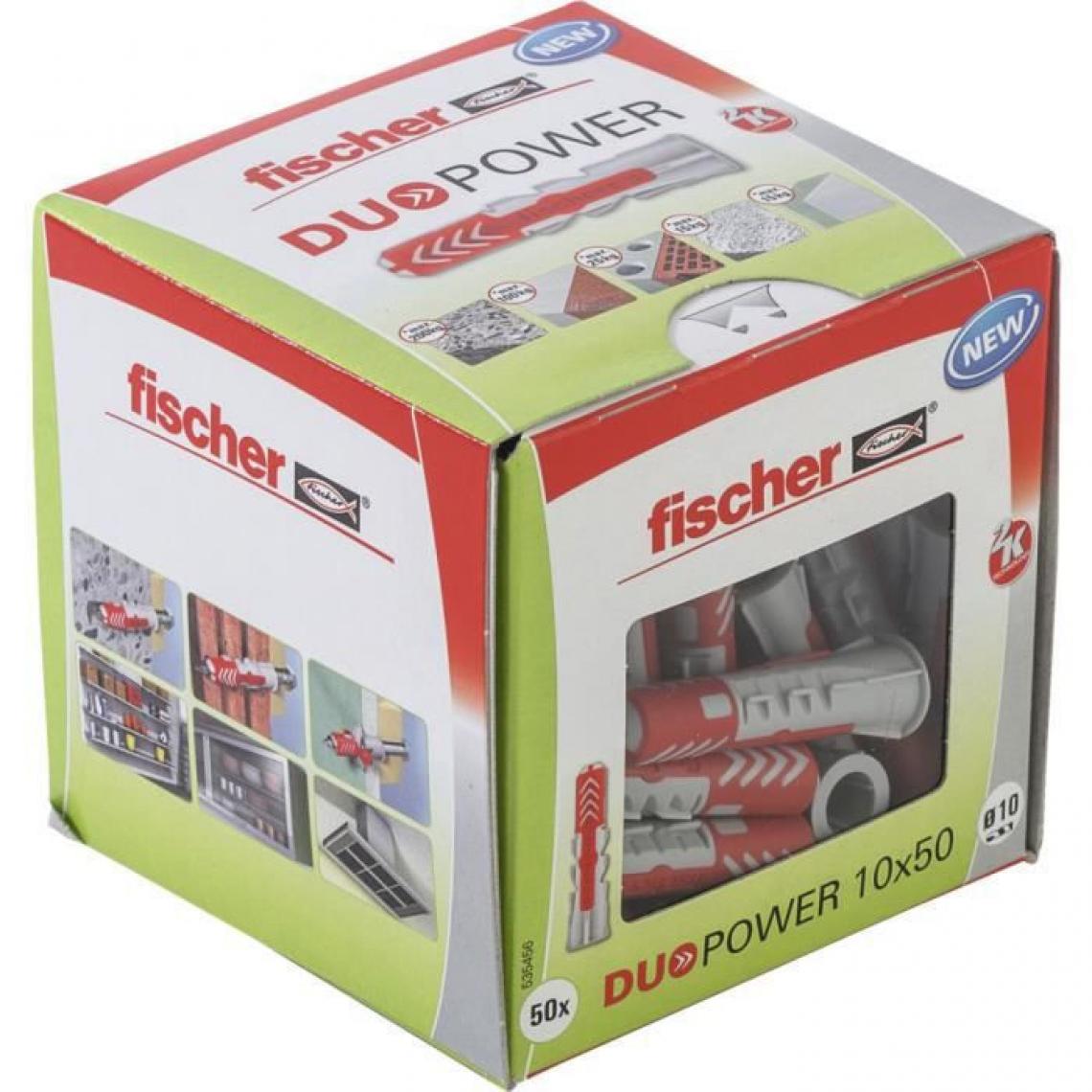 Fischer - FISCHER - Cheville tous matériaux DuoPower 10x50 mm - Boîte de 50 - Cheville