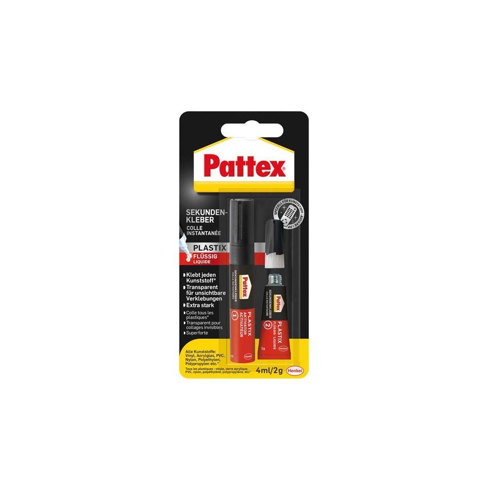 Pattex - Pattex Colle liquide instantanée pour plastique 2 g/4ml (Par 12) - Colle & adhésif