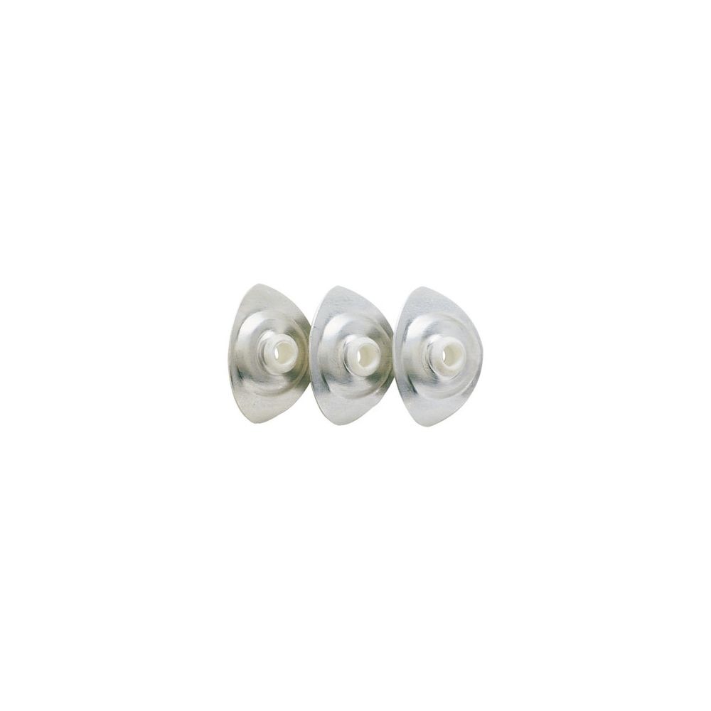 marque generique - Plaquette aluminium ovale pour plaque translucide - 8 mm - Lot de 100 - Clouterie