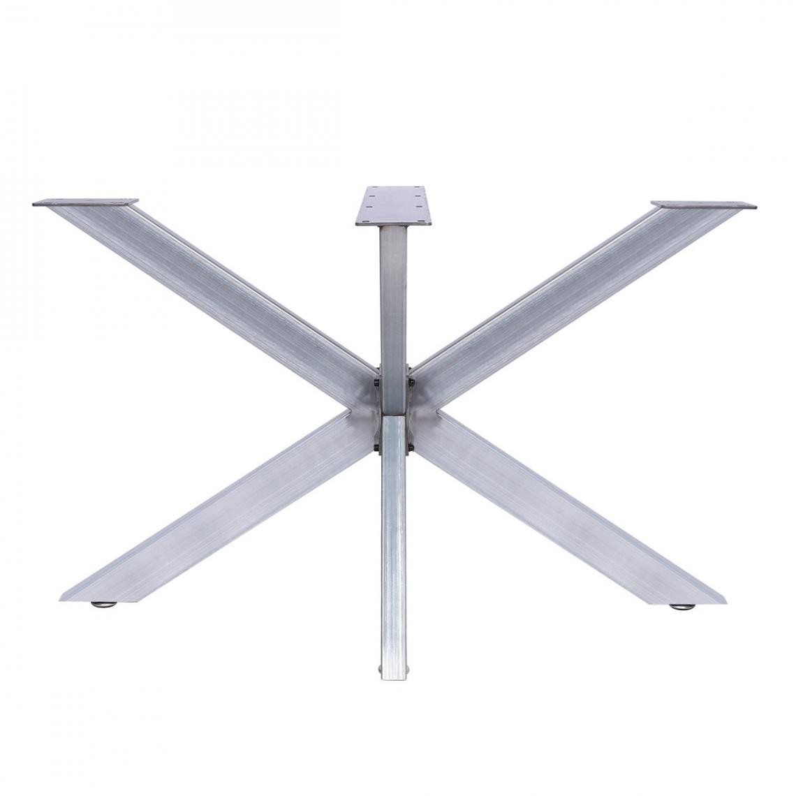 Bcelec - 407003-N Support pied de table SPIDER en acier vernis 120x68x71 Châssis de table Piétement meuble Pied en croix - Pieds & roulettes pour meuble
