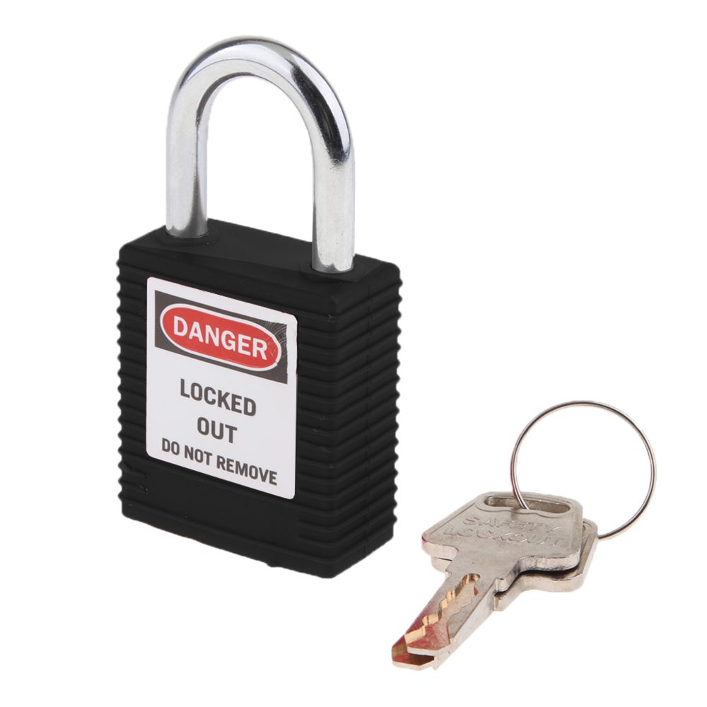 marque generique - cadenas de verrouillage de sécurité à clé différent de 25mm métal extérieur noir - Bloque-porte