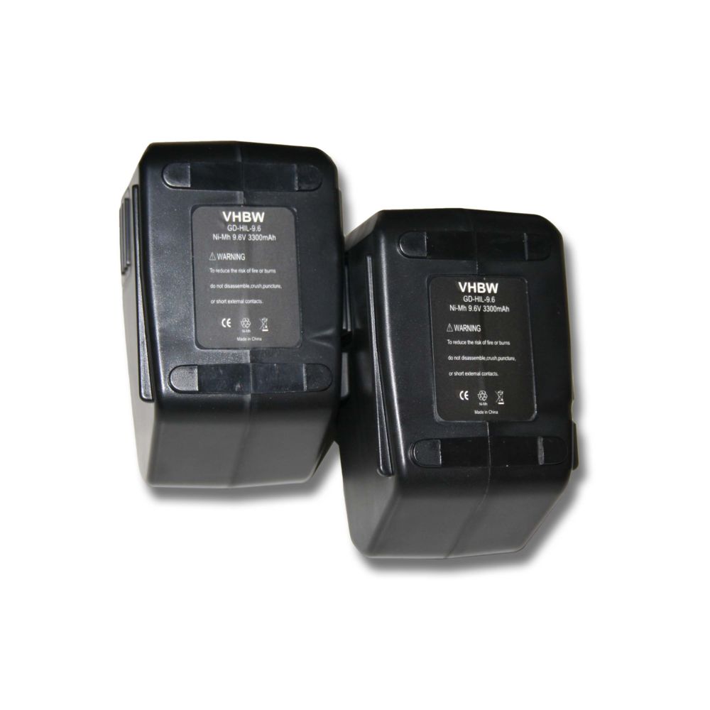Vhbw - 2x Batterie Ni-MH 3300mAh (9.6V) vhbw pour outils Hilti SB10 comme Hilti BP10265605, 315078, 334584, SPB105. - Clouterie