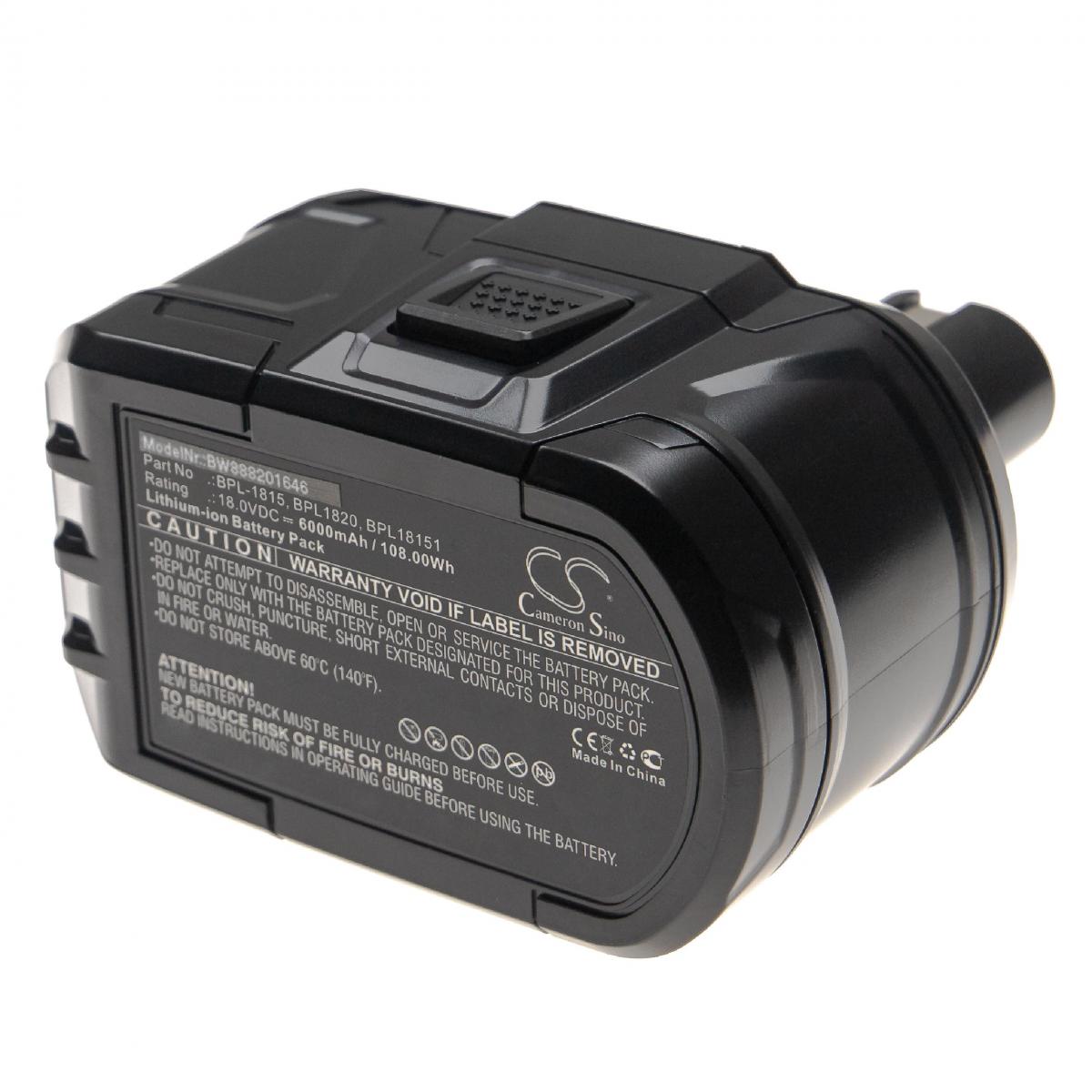 Vhbw - vhbw Batterie compatible avec Ryobi P520, P521, P530, P540, P570, P600, P610, P700, P710, P730, P731 outil électrique (6000mAh Li-Ion 18V) - Clouterie