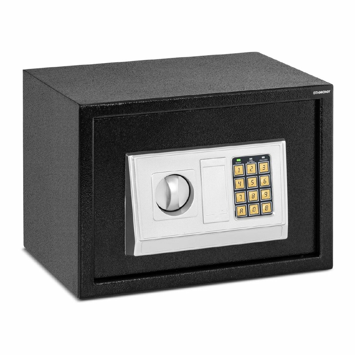 Helloshop26 - Coffre-fort électronique numérique combinaison programmable clés de secours piles incluses acier - 35 x 25 x 25 cm 14_0001080 - Coffre fort