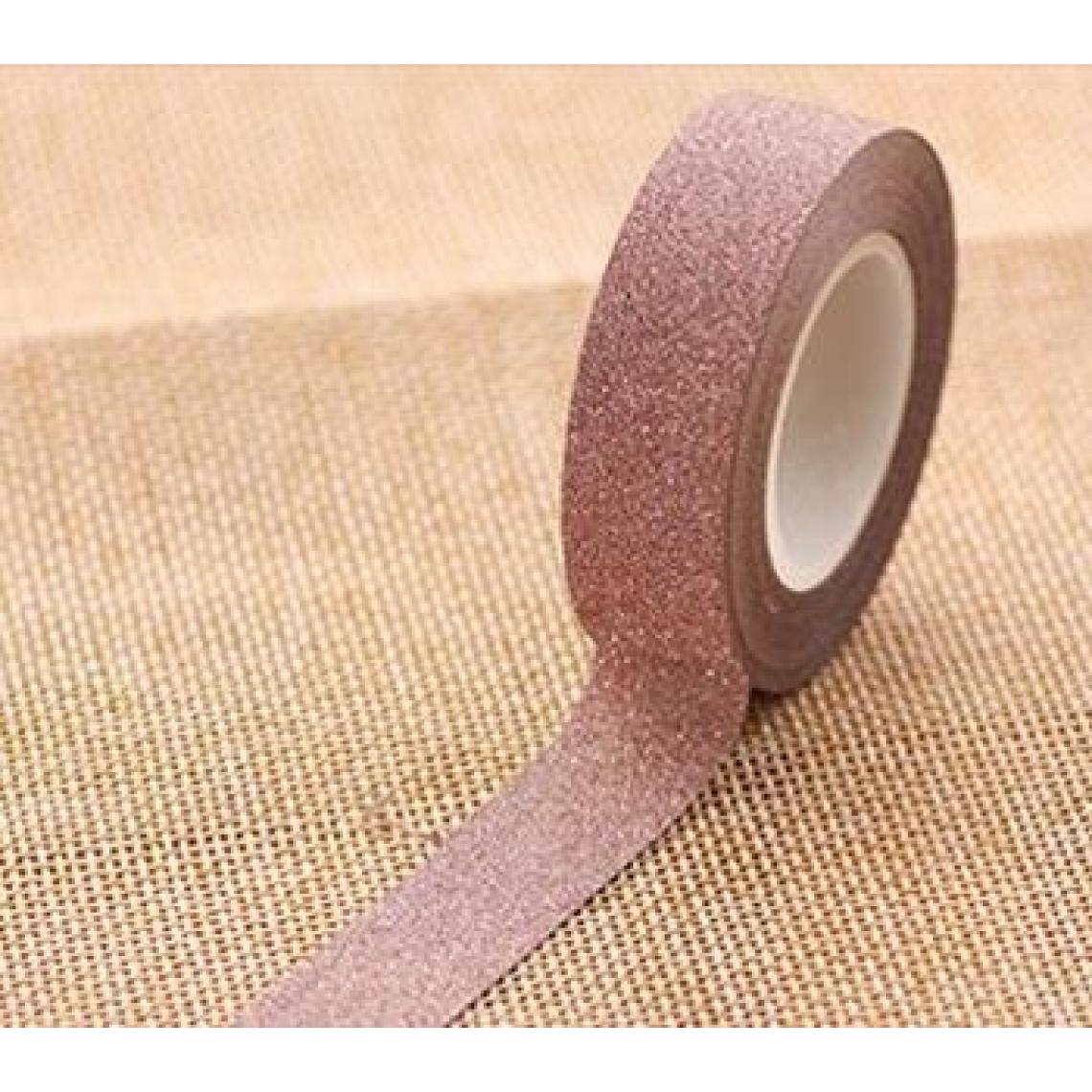 Wewoo - Ruban adhésif Étiquette de en papier Washi Flashruban de bricolage décoratiflongueur 10 m rose - Colle & adhésif