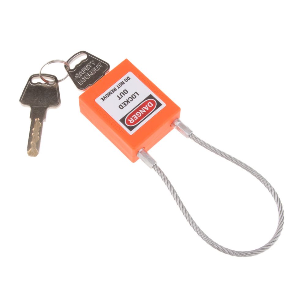 marque generique - Verrouillage de verrouillage en acier inoxydable avec cadenas de sécurité, couleur 7, orange - Bloque-porte