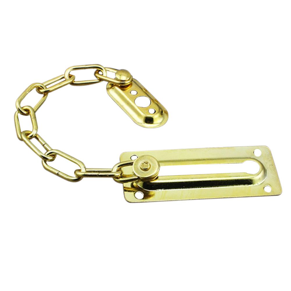 marque generique - boulon de glissière de verrouillage de garde de chaîne de porte en acier inoxydable pour la sécurité à la maison d'or - Bloque-porte