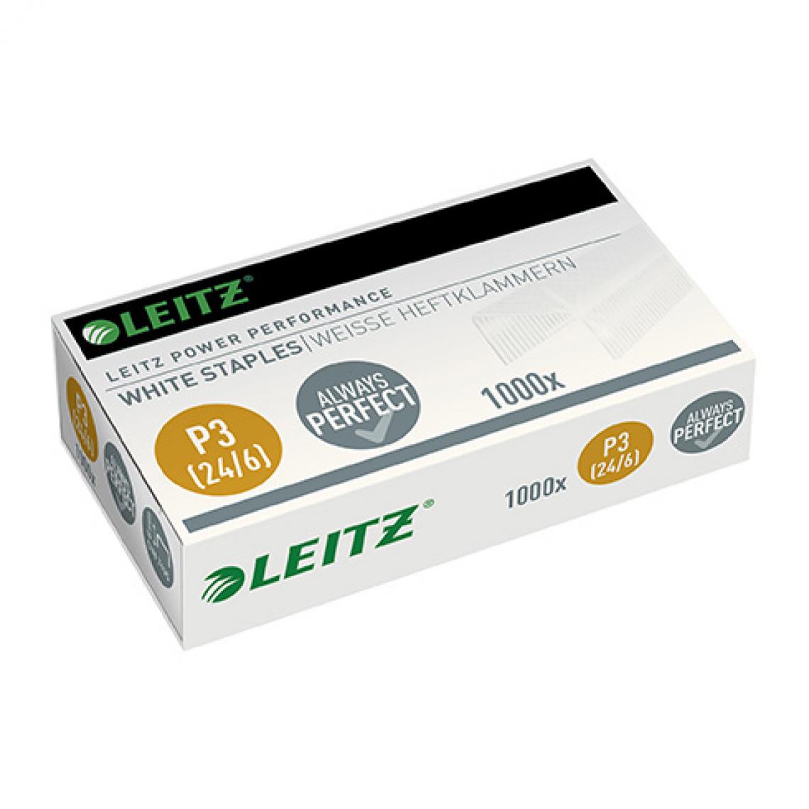 Leitz - Agrafes Leitz 24/6 Power Performance P3 - Boîte de 1000 - Boulonnerie