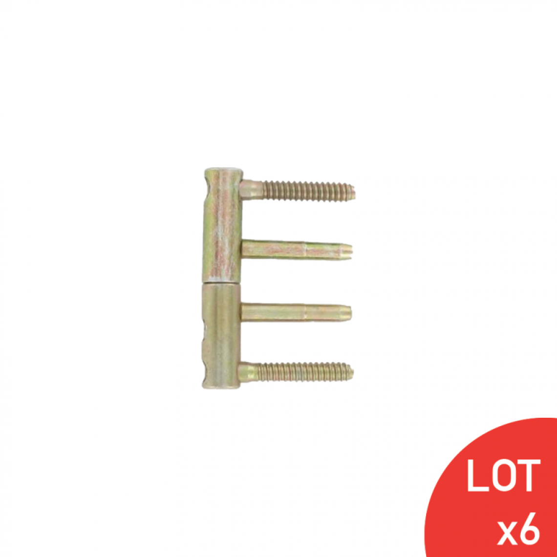 Secury-T - Fiche plate réglable "3D" D16x82 mm, acier bichromatée LOT DE 6 - Bloque-porte