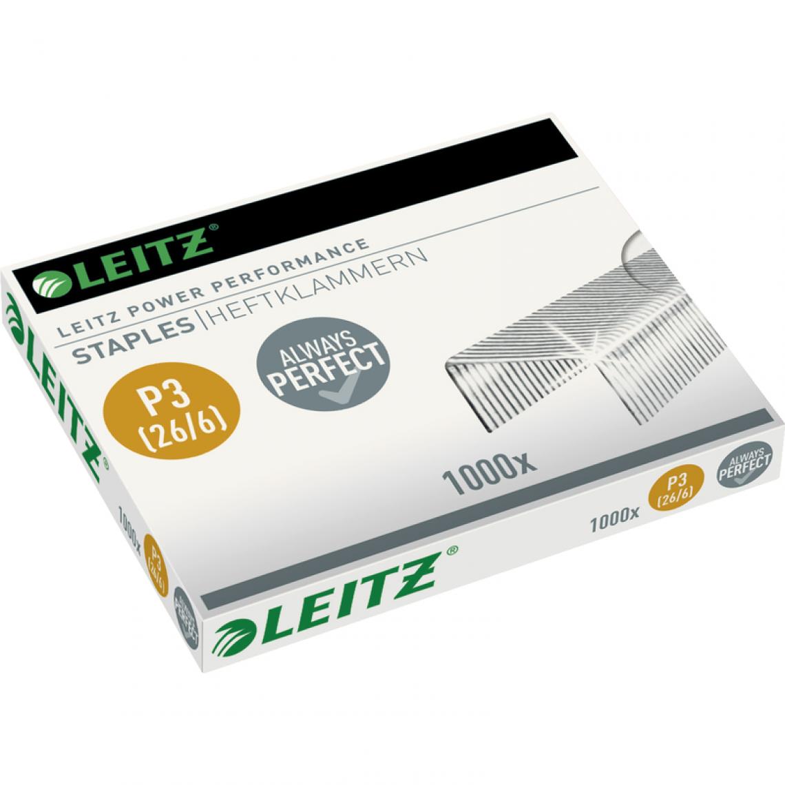 Leitz - LEITZ Agrafes 26/6, petit emballage, galvanisé () - Boulonnerie