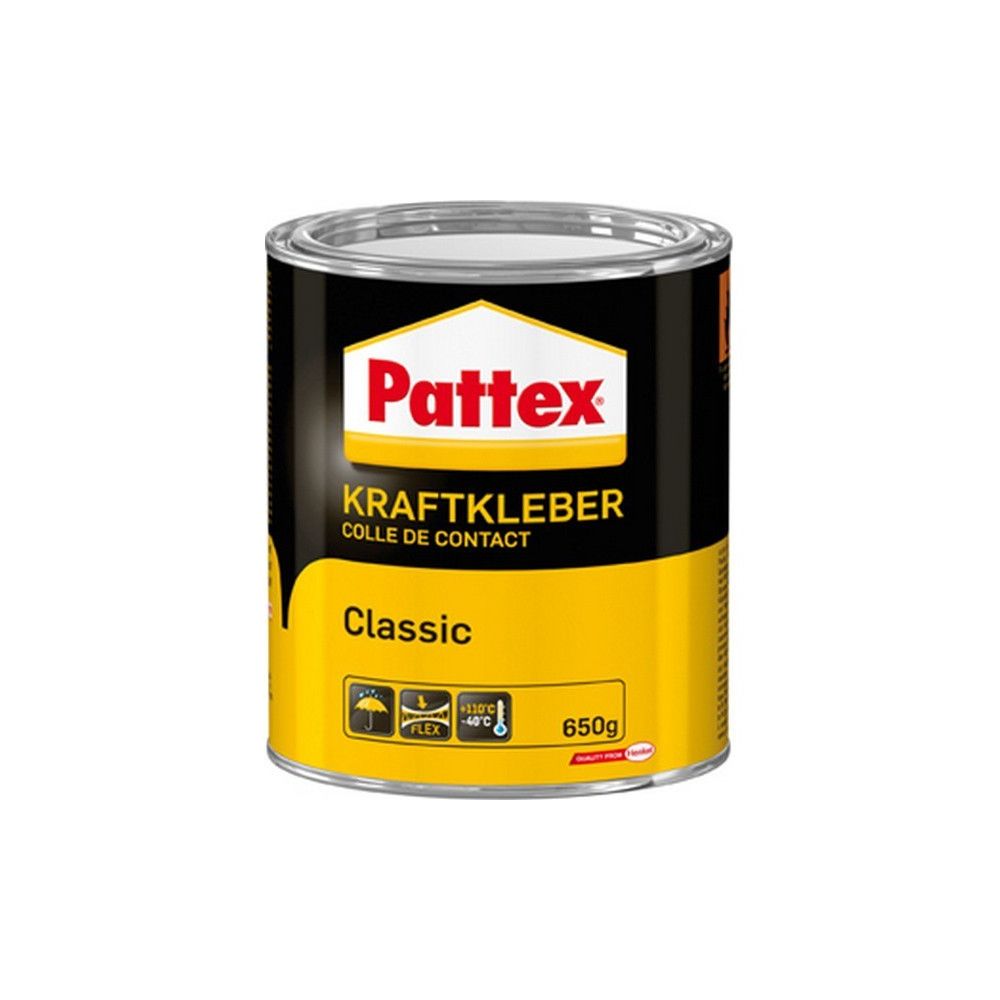 Pattex - Colle puissante Pattex Classic, Modèle : Boîte de 650 g, Type PCL6C (Par 6) - Colle & adhésif