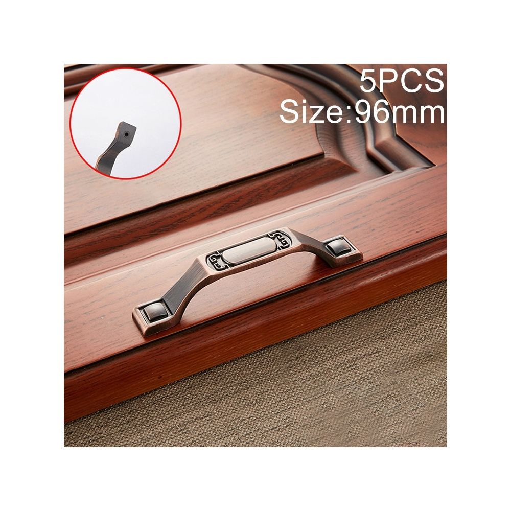 Wewoo - Poignée d'armoire 5 PCS 6201-96 sous-armoire en alliage de zinc rouge de porte de tiroirespacement de trou 96mm - Poignée de porte