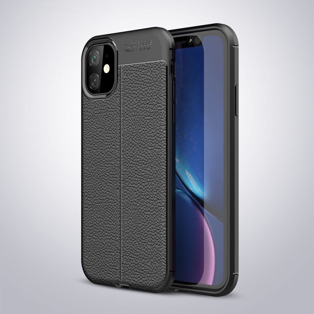 marque generique - Coque en TPU litchi souple noir pour votre Apple iPhone 6.1 pouces (2019) - Coque, étui smartphone