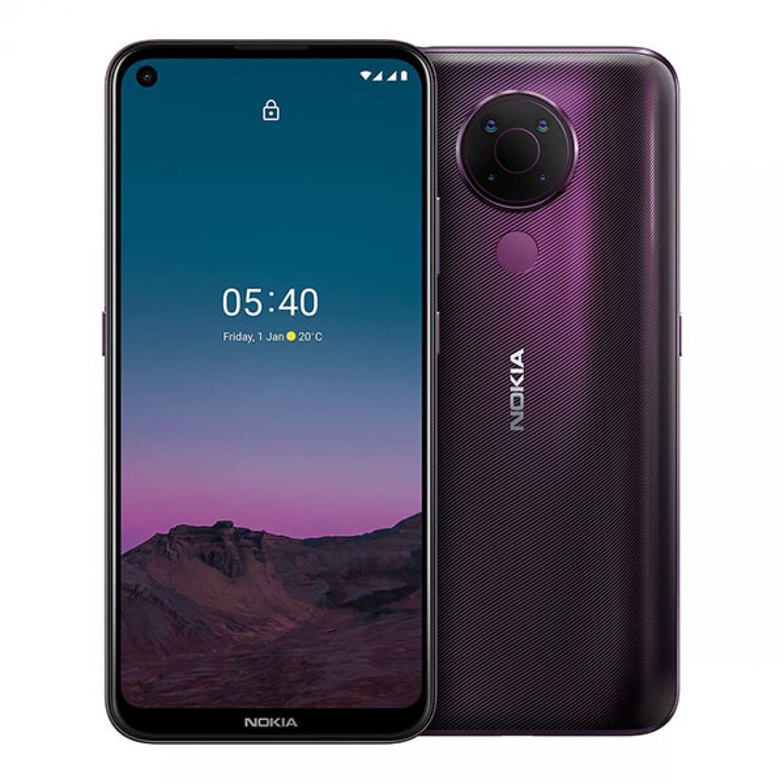 Nokia - Nokia 5.4 4Go/64Go Violet (Dusk Purple) Dual SIM - Smartphone Android