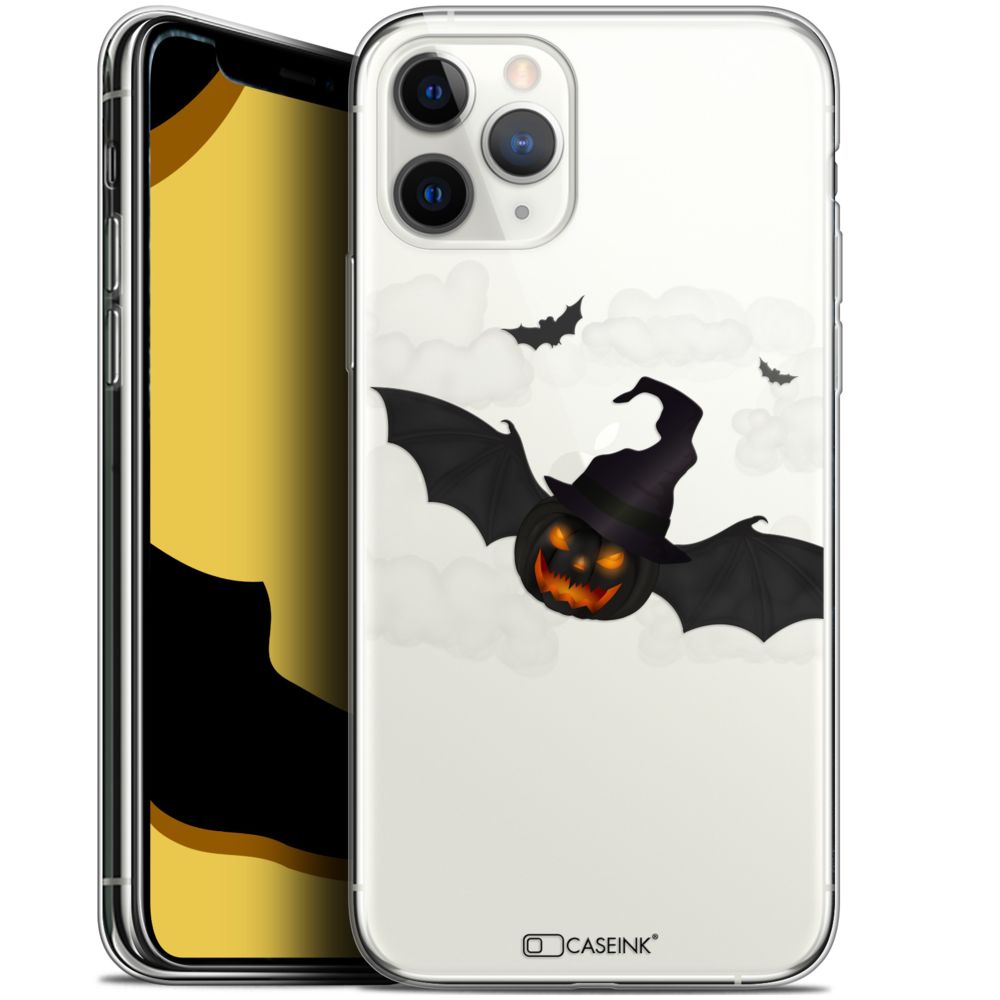 Caseink - Coque Pour Apple iPhone 11 Pro Max (6.5 ) [Gel HD Collection Halloween Design Chauve Citrouille - Souple - Ultra Fin - Imprimé en France] - Coque, étui smartphone