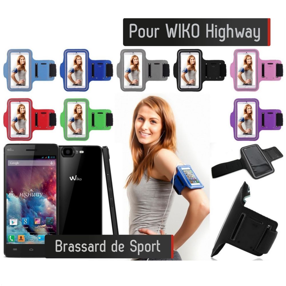 Shot - Brassard Sport Wiko Highway Housse Etui Coque (GRIS) - Coque, étui smartphone