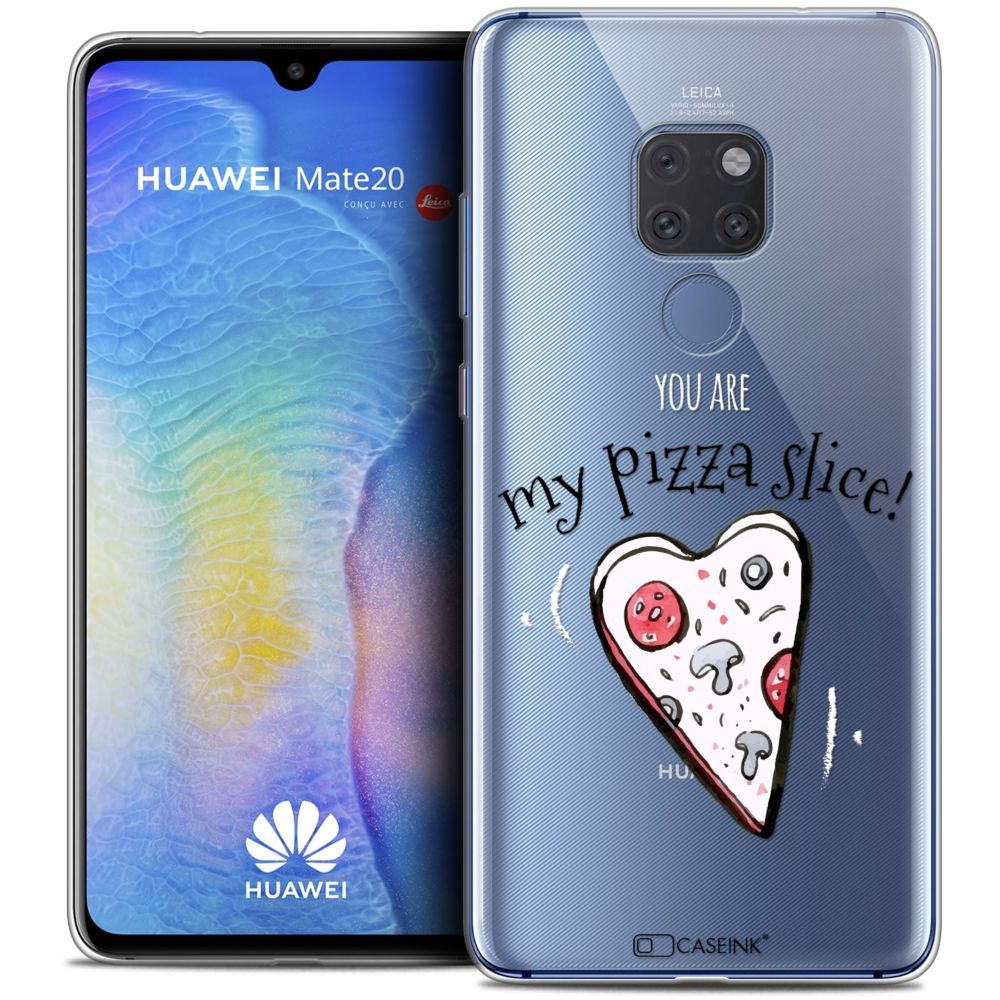 Caseink - Coque Housse Etui Huawei Mate 20 (6.5 ) [Crystal Gel HD Collection Love Saint Valentin Design My Pizza Slice - Souple - Ultra Fin - Imprimé en France] - Coque, étui smartphone