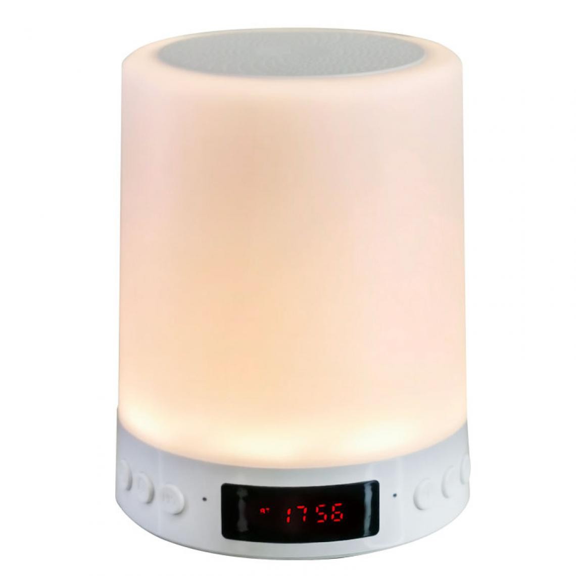 Universal - Lampe de nuit avec haut-parleur Bluetooth Carte TF sans fil portable Haut-parleur Bluetooth Contrôle tactile Lampe de chevet LED couleur | Subwoofer (blanc) - Hauts-parleurs