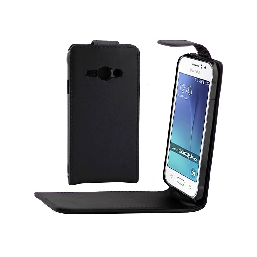 Wewoo - Housse Étui noir pour Samsung Galaxy J1 Ace Vertical Flip magnétique boucle PU en cuir - Coque, étui smartphone