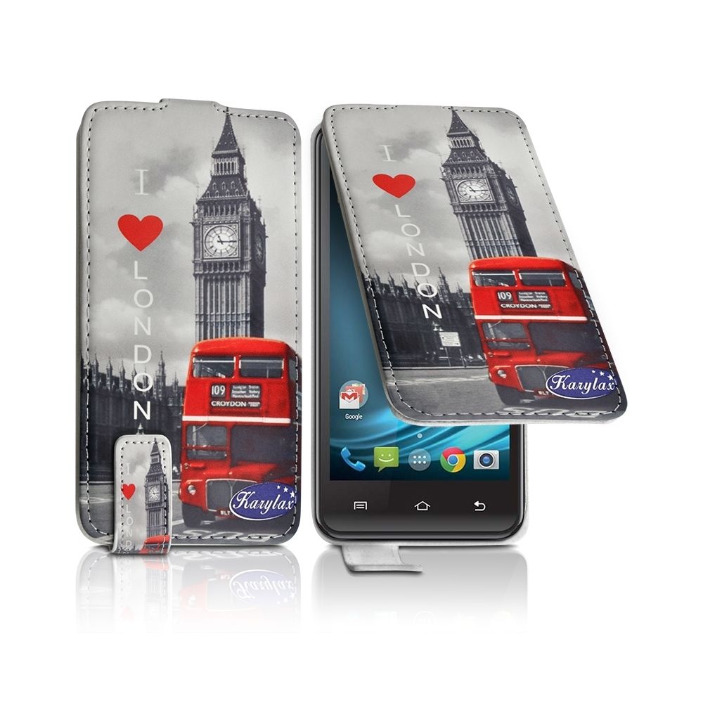 Karylax - Housse Etui Clapet à Motif ZA05 Universel M pour Logicom L-Ement 550 - Autres accessoires smartphone