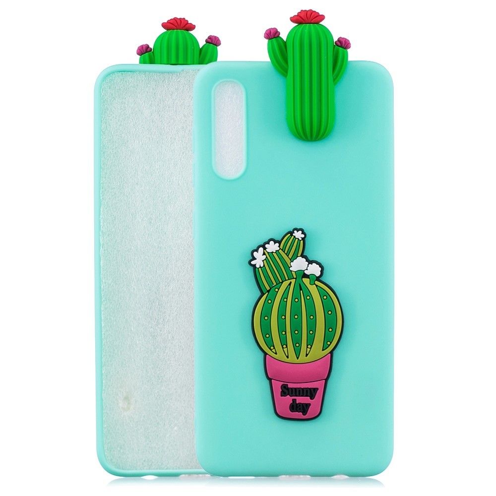 marque generique - Coque en TPU gel à motif 3D cactus pour votre Samsung Galaxy A50 - Coque, étui smartphone