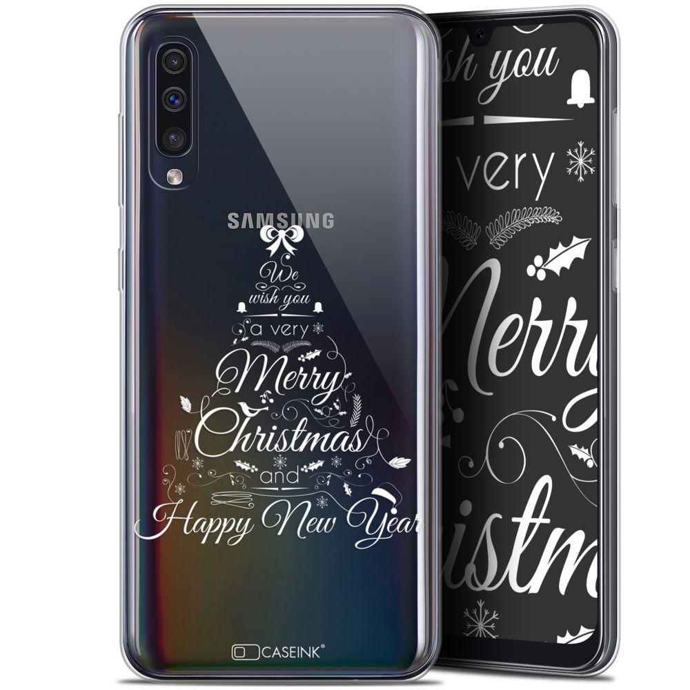 Caseink - Coque Pour Samsung Galaxy A50 (6.4 ) [Gel HD Collection Noël 2017 Design Calligraphie - Souple - Ultra Fin - Imprimé en France] - Coque, étui smartphone