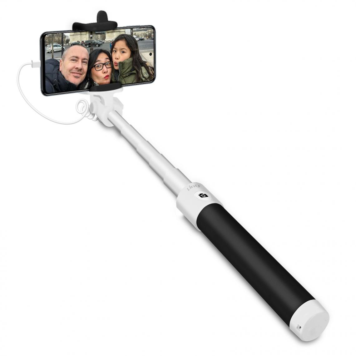 Linq - Perche selfie Filaire Connecteur USB-C Bouton déclencheur Extensible LinQ - Noir - Autres accessoires smartphone