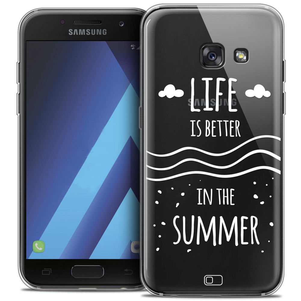 Caseink - Coque Housse Etui Samsung Galaxy A7 2017 A700 (5.7 ) [Crystal Gel HD Collection Summer Design Life's Better - Souple - Ultra Fin - Imprimé en France] - Coque, étui smartphone