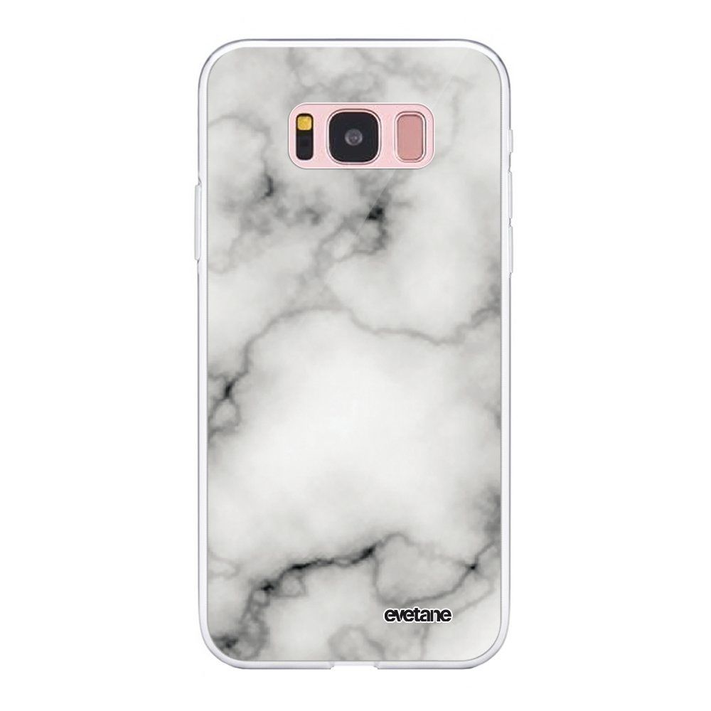 Evetane - Coque Samsung Galaxy S8 souple transparente Marbre blanc Motif Ecriture Tendance Evetane. - Coque, étui smartphone