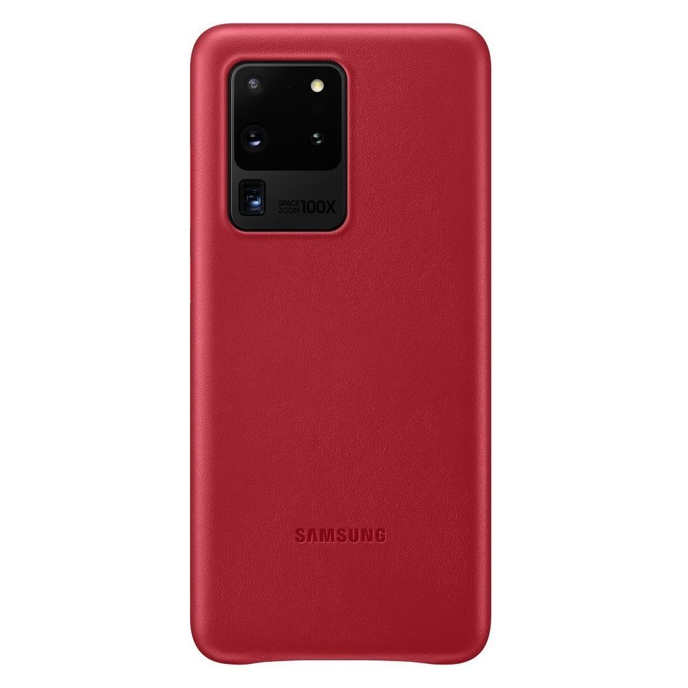 Samsung - Coque en cuir pour Galaxy S20 ULTRA 5G Rouge bordeaux - Coque, étui smartphone