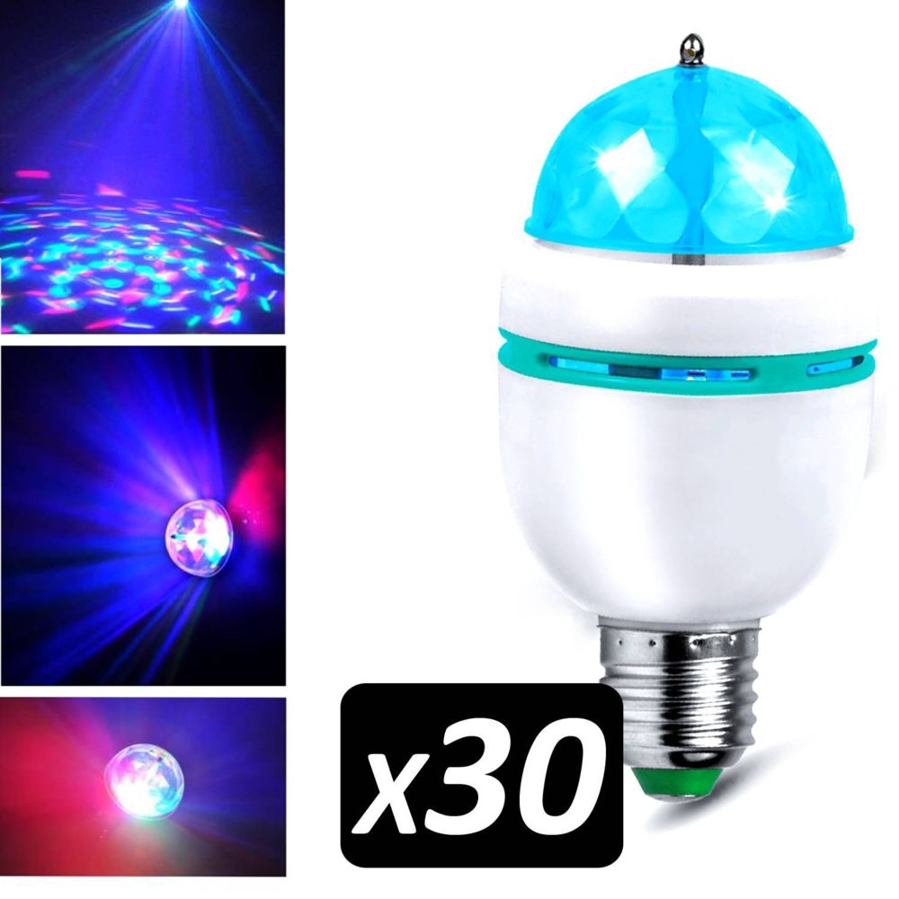 Lytor - Jeux de Lumière Revendeur 30 Ampoules e27 DIAMS à LED RVB Club Dj Sono Déco, Home, Intérieur - Packs soirée lumière