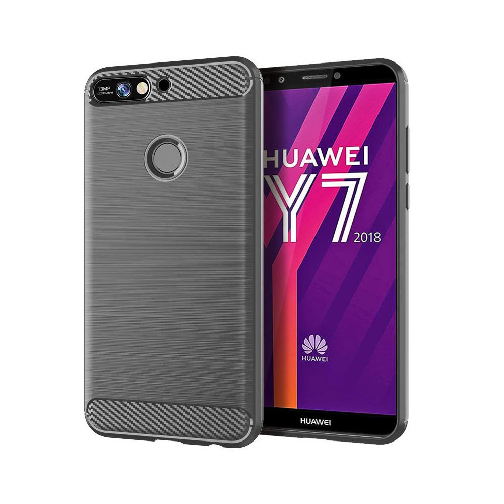 marque generique - Etui Coque de protection durable souple pour Huawei Y7 2018 - Gris - Autres accessoires smartphone