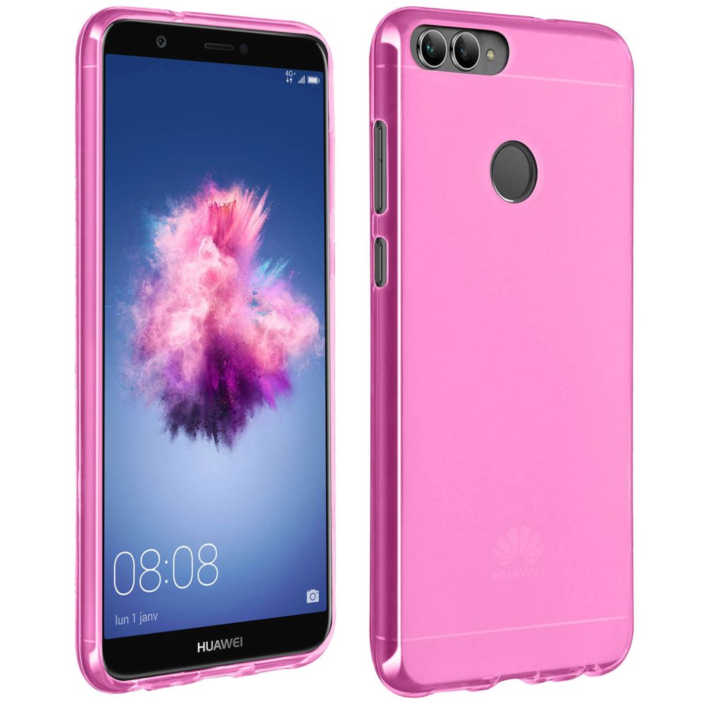 Avizar - Coque Huawei P Smart Coque Silicone Gel Protection Souple Dos Antitraces Rose - Coque, étui smartphone