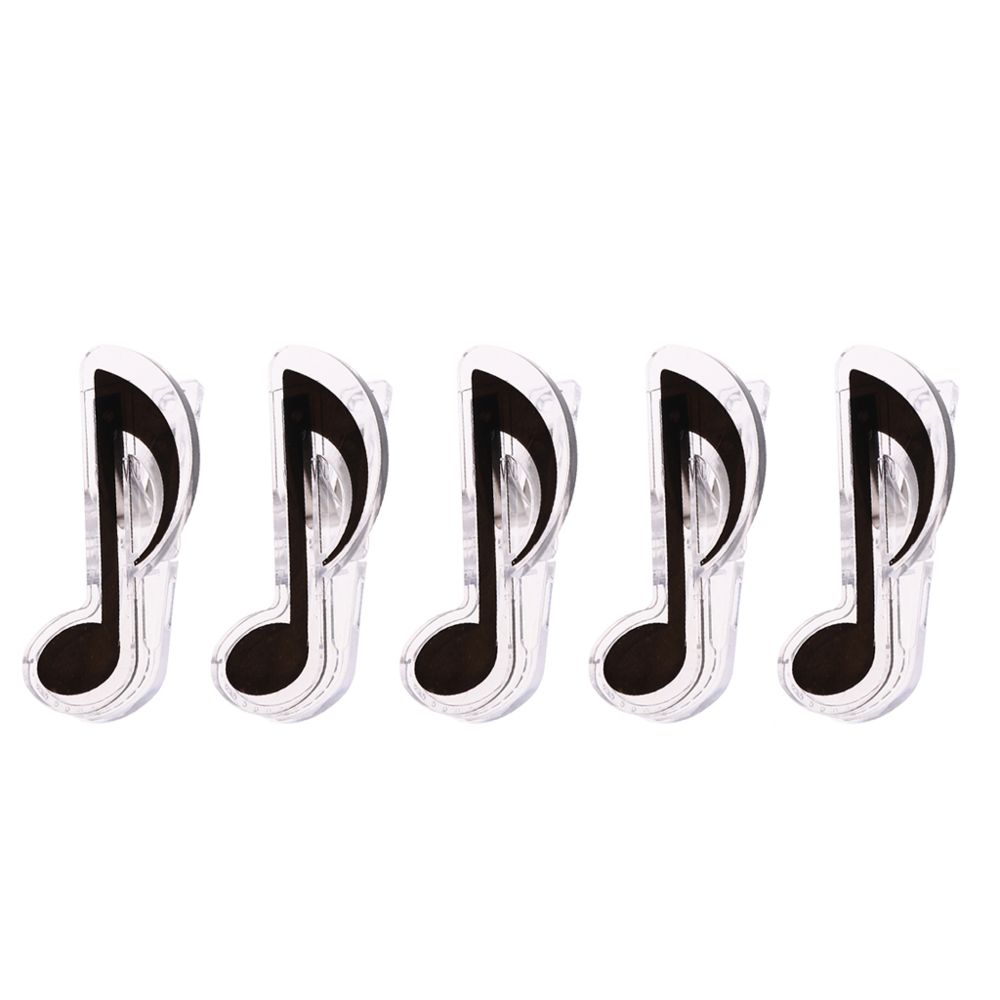 marque generique - 5 pièces en plastique musique note livre page clip musique support accessoire noir - Partition de musique