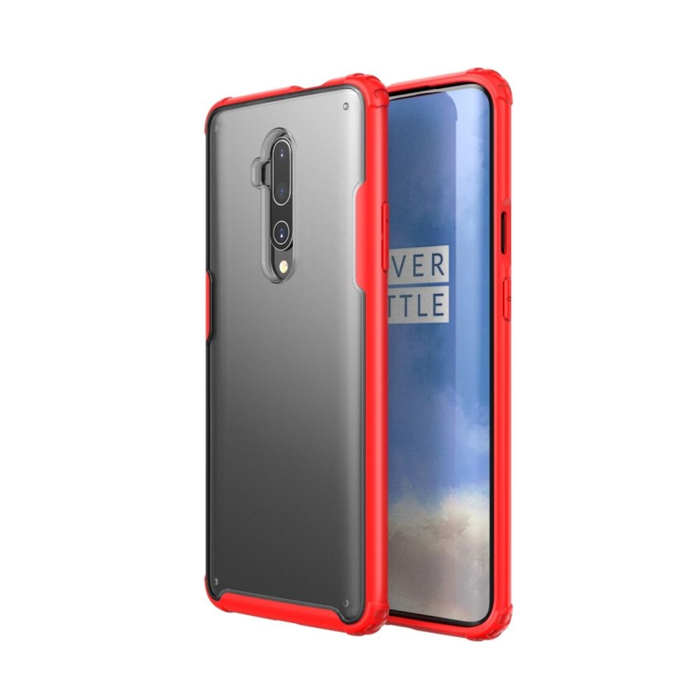 Wewoo - Coque Rigide Pour OnePlus 7T Pro Four Corners Acrylique Anti-Chute + TPU Étui de protection armure givrée transparente Rouge - Coque, étui smartphone