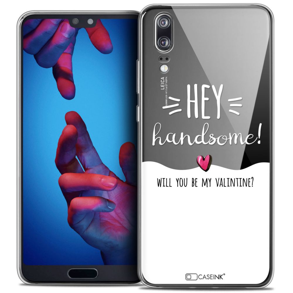 Caseink - Coque Housse Etui Huawei P20 (5.8 ) [Crystal Gel HD Collection Love Saint Valentin Design Hey Handsome ! - Souple - Ultra Fin - Imprimé en France] - Coque, étui smartphone