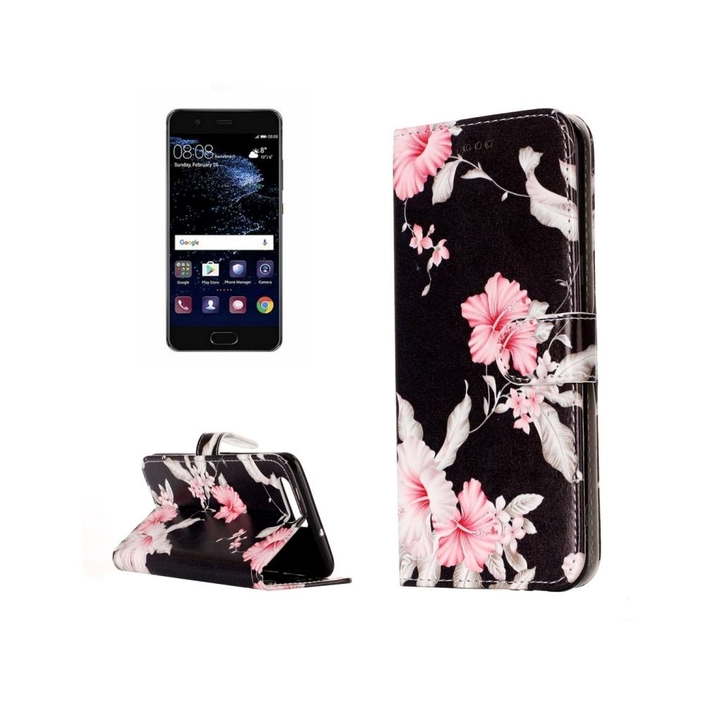 Wewoo - Housse Étui pour Huawei P10 azalée fleur motif horizontal flip de protection en cuir avec support & Slots de cartes Portefeuille - Coque, étui smartphone