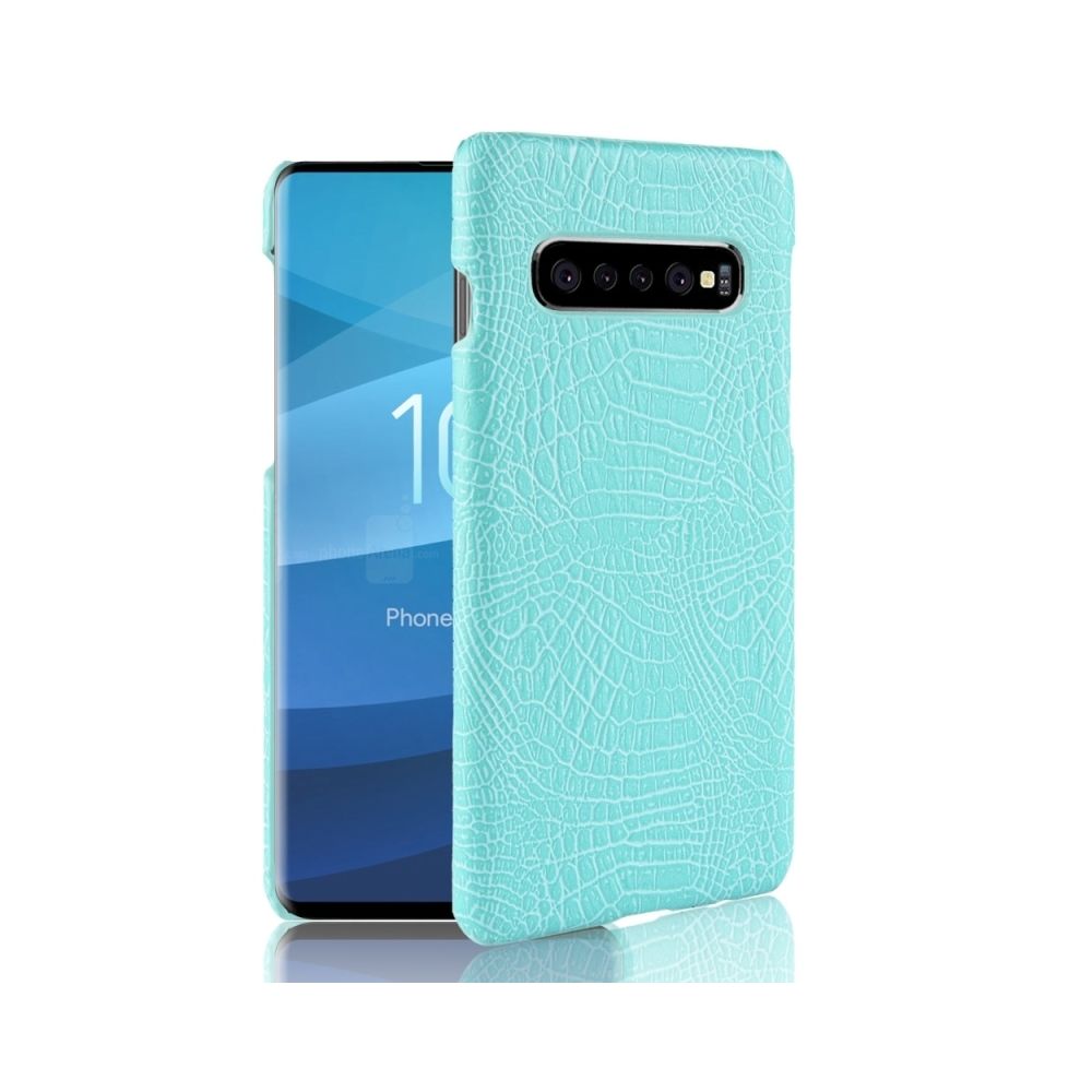 Wewoo - Coque rigide Crocodile antichoc Texture PC + Etui PU pour Galaxy S10 5G (Vert) - Coque, étui smartphone