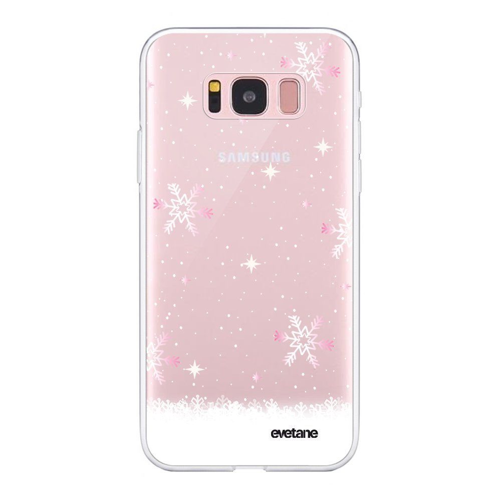 Evetane - Coque Samsung Galaxy S8 souple transparente Chute de flocons Motif Ecriture Tendance Evetane. - Coque, étui smartphone