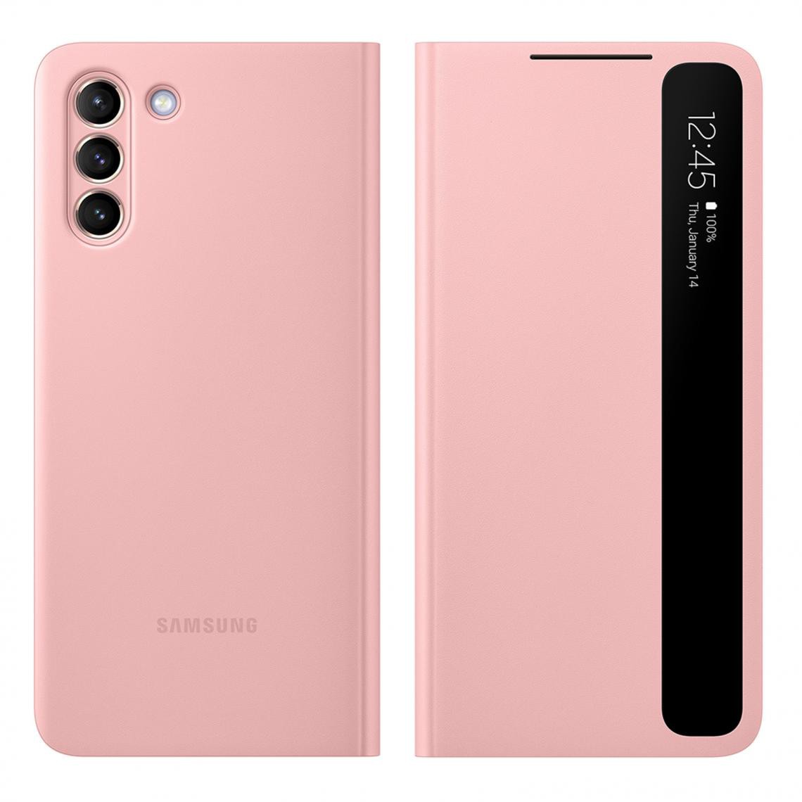 Samsung - Étui Samsung Galaxy S21 Fenêtre Tactile Smart Clear View Original Rose - Coque, étui smartphone