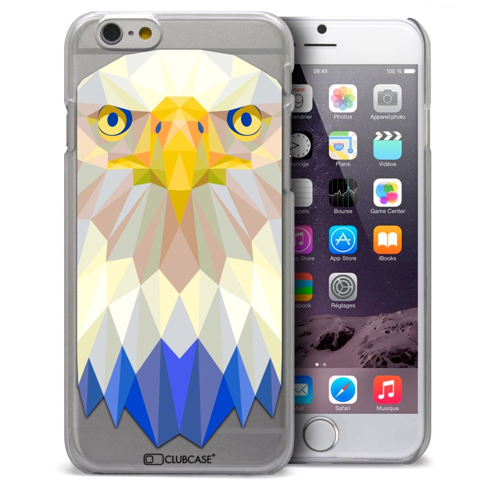 Caseink - Coque Housse Etui iPhone 6 / 6s 4.7 [Crystal HD Polygon Series Animal - Rigide - Ultra Fin - Imprimé en France] - Aigle - Coque, étui smartphone