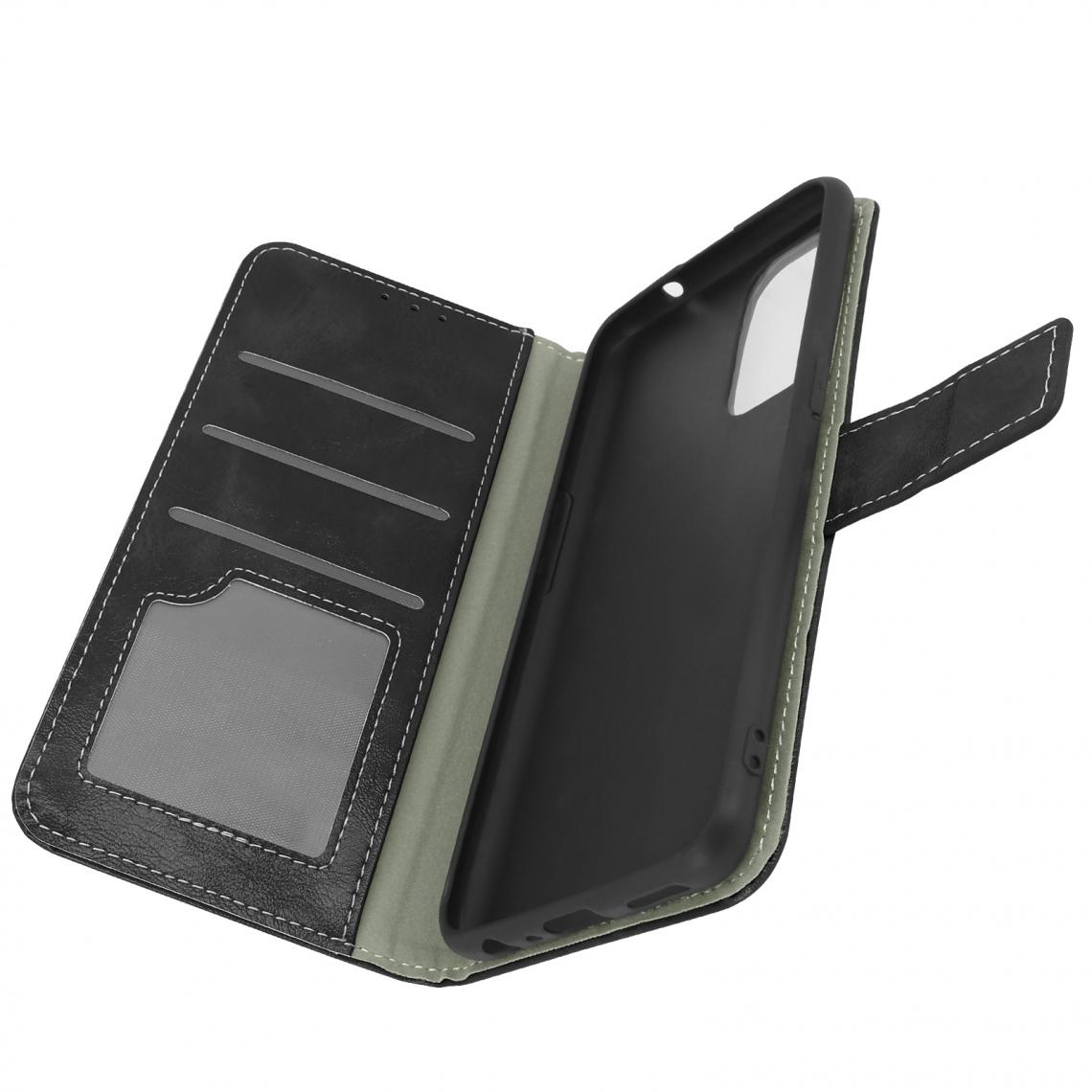 Avizar - Étui Oppo Find X3 Lite Portefeuille Support Vidéo Fermeture magnétique Noir - Coque, étui smartphone