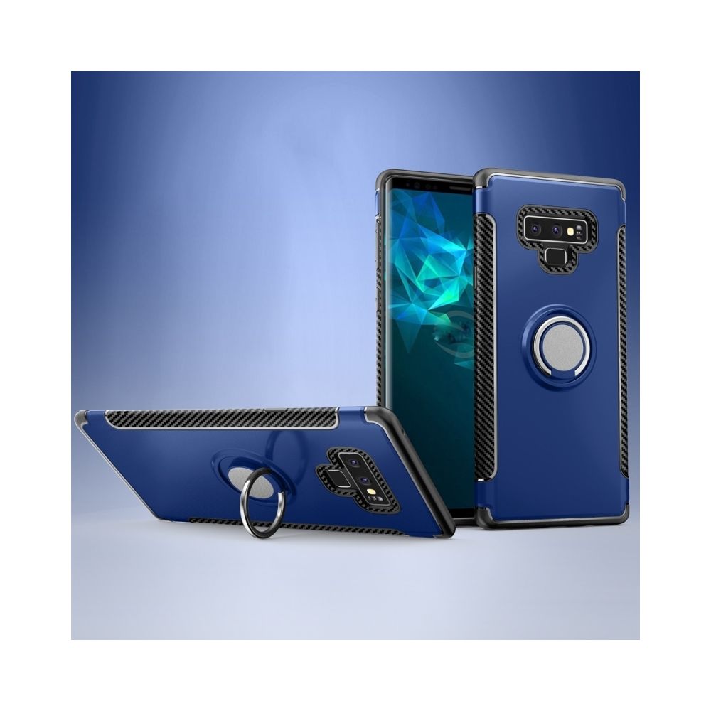 Wewoo - Coque Housse de protection magnétique pour Galaxy Note 9, avec porte-bague de rotation à 360 degrés bleu - Coque, étui smartphone