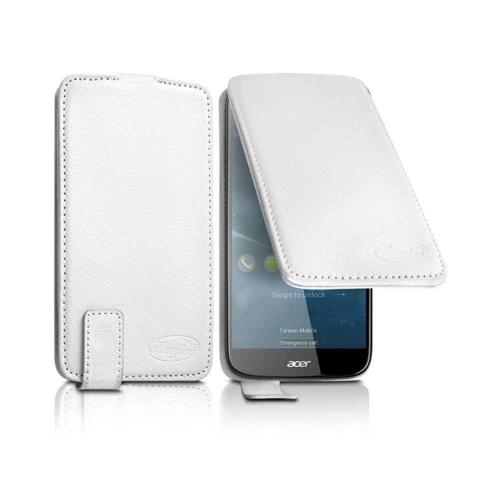 Karylax - Housse Etui Clapet Couleur blanc Universel M pour Acer Liquid Jade S - Autres accessoires smartphone