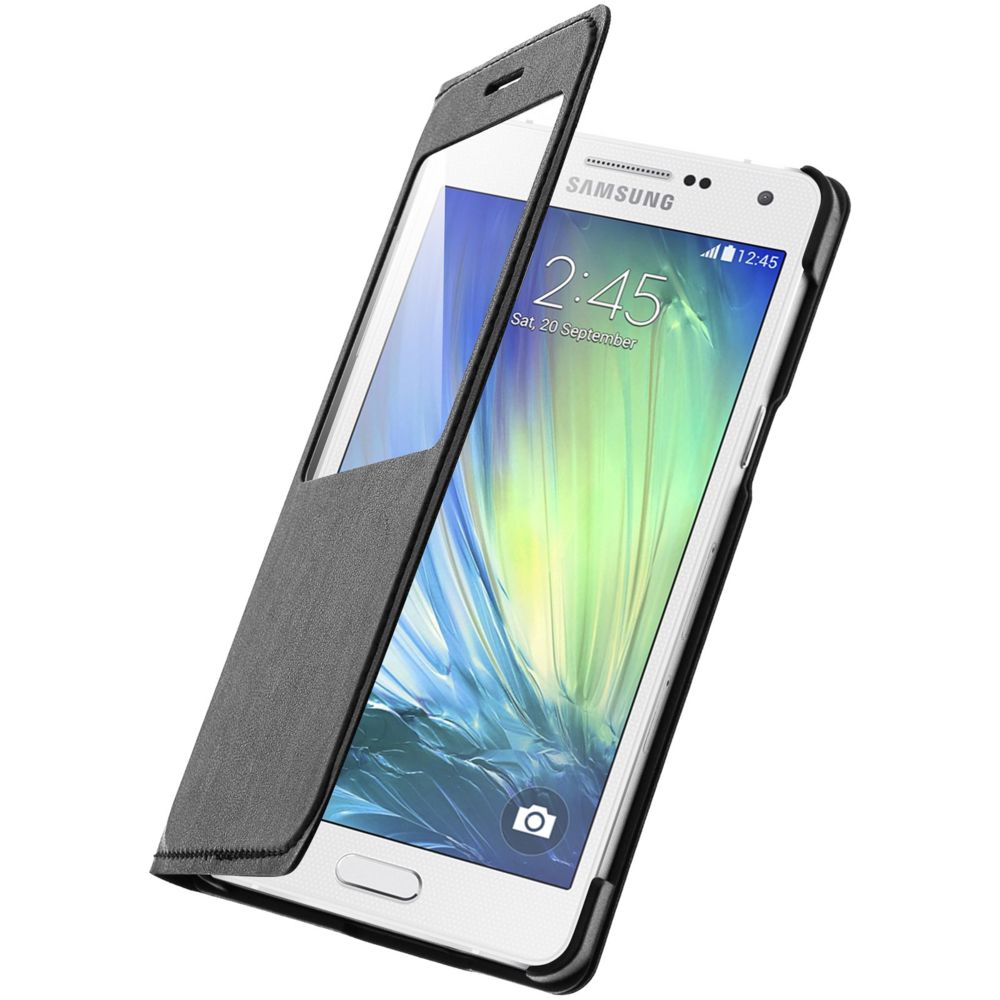 Avizar - Etui Clapet Fenêtre Samsung Galaxy A5 - Housse Protection Noir - Coque, étui smartphone