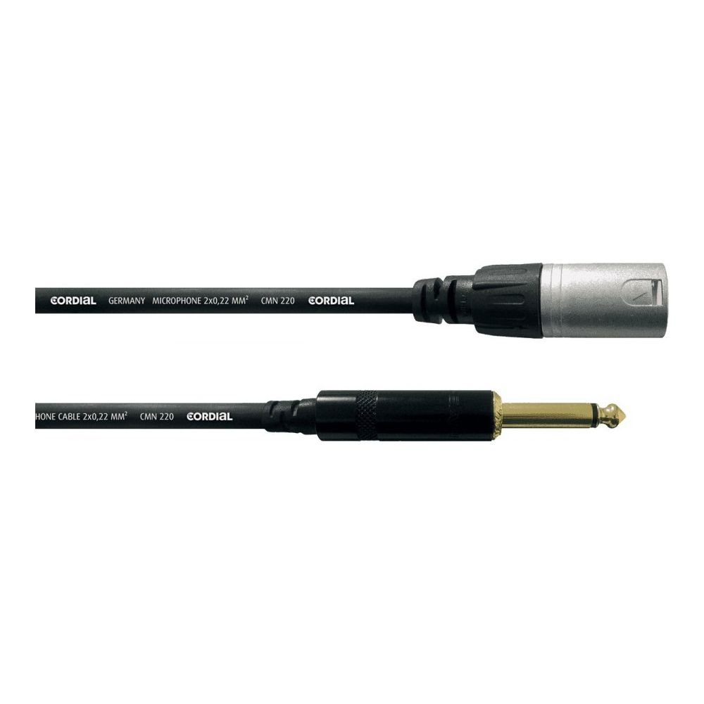 Cordial - Cordial CCM7.5MP - Câble microphone XLR mâle-Jack mâle mono 7.5 m - Effets et périphériques